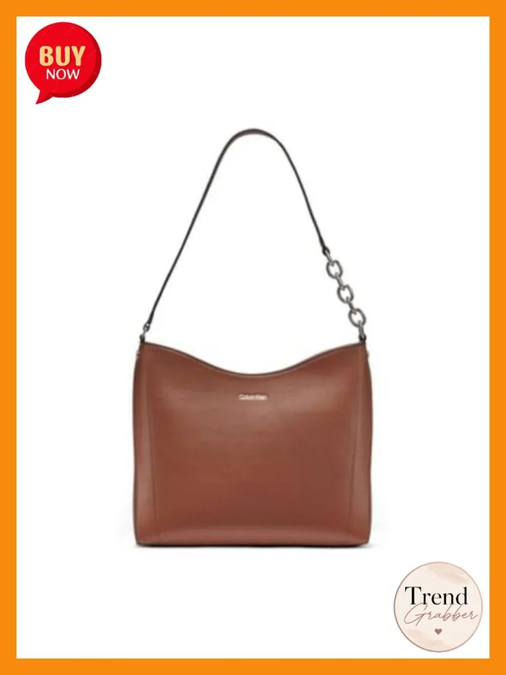 Vegan Leather Chain Hobo Shoulder Bag Zip Travel Purse